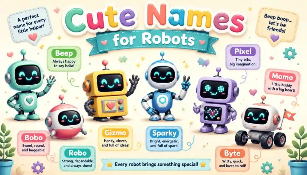 Cute Names for Robots-150+Adorable Ideas for Your Friendly Robot
