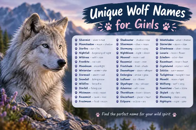Unique Wolf Names for Girls